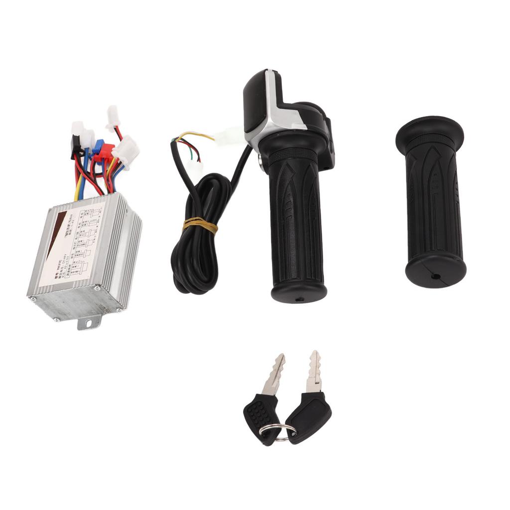 48V 500W Electric Bike Motor Brush Controller Kit Square Screen 9 Lights Throttle Rotary Handle with Keys