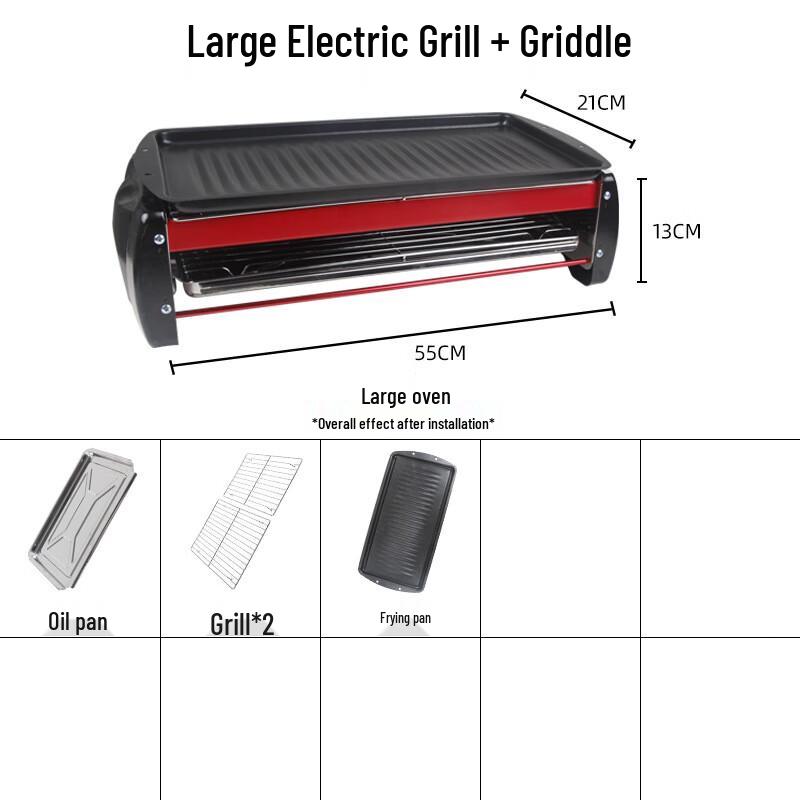 Smokeless Double-Layer Electric BBQ Grill 1