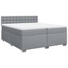 Maison Exclusive - Sommier à lattes de lit avec matelas Gris clair 200x200cm Tissu