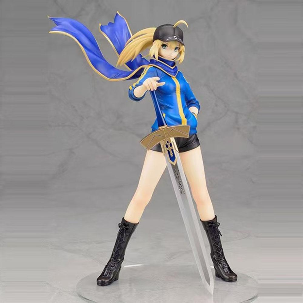 22CM  Altria Pendragon Figure Anime Fate Stay Night Cute Cool Stand Desktop Doll Model Toy Gift Collection Ornaments PVC