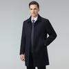 Winter Mid-length Business Coat for Middle-aged Men with Warm Mink Velvet Lining