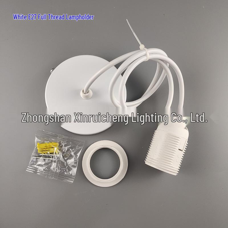 E27 Screw Base Lamp Holder with Ceiling Plate and Power Cord for DIY Hanging Lanterns