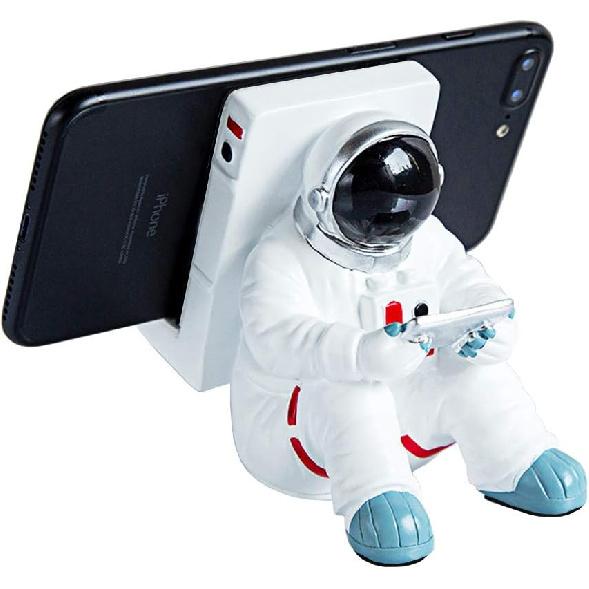 Phone Holder for Desk, Creative Astronaut Cell Phone Stand Tablets Phone Holder Phone Supporter for iPhone, Ipad, Samsung Phone (A)