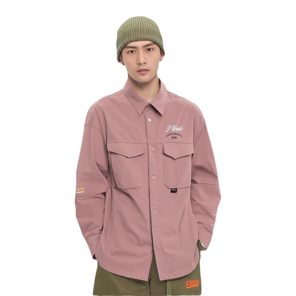 Li Ning Wade Series Back Graphic Print Loose Casual Jacket Men Jacket Sumei-Pink AFDT511-5