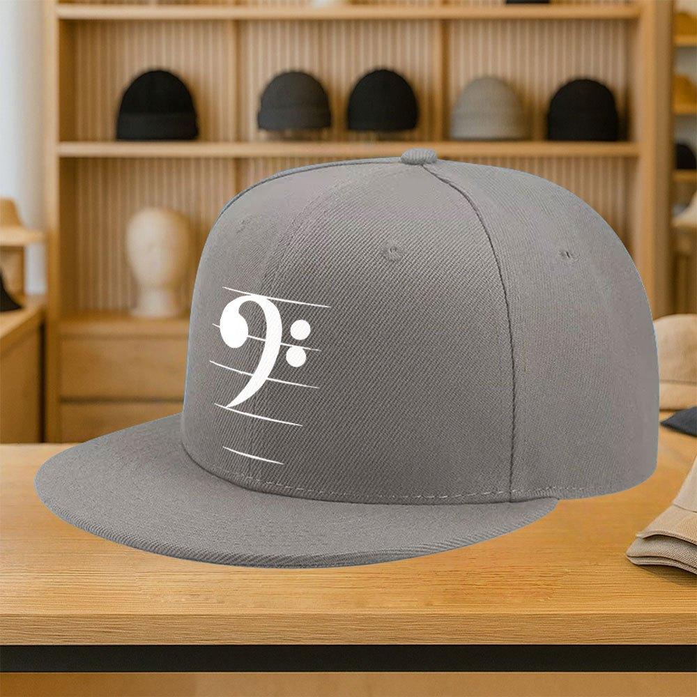 

Bass Clef Music Staff Print Polyester Baseball Cap Adjustable Unisex Casual Streetwear Summer Hat One Size