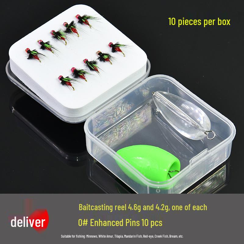 White Strip Fishing Rig: Micro Lure Baits, Mosquito Fly Hooks, Feather Lure, and Imitation Melon Seed Bait