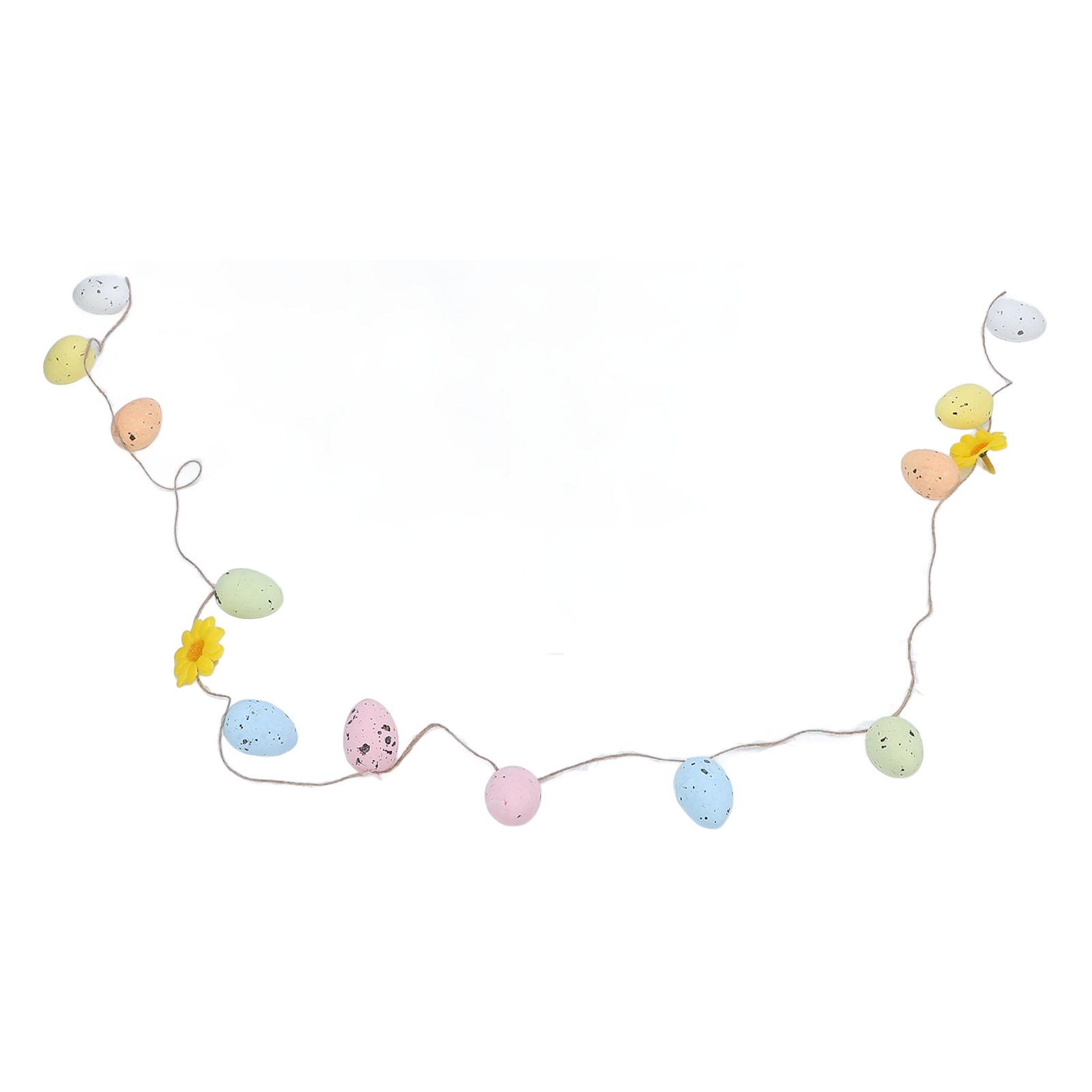 

4 шт. Подвесные гирлянды Декор из яиц и желтых цветов Пряди для украшения окна, стены, кровати, двери Дома