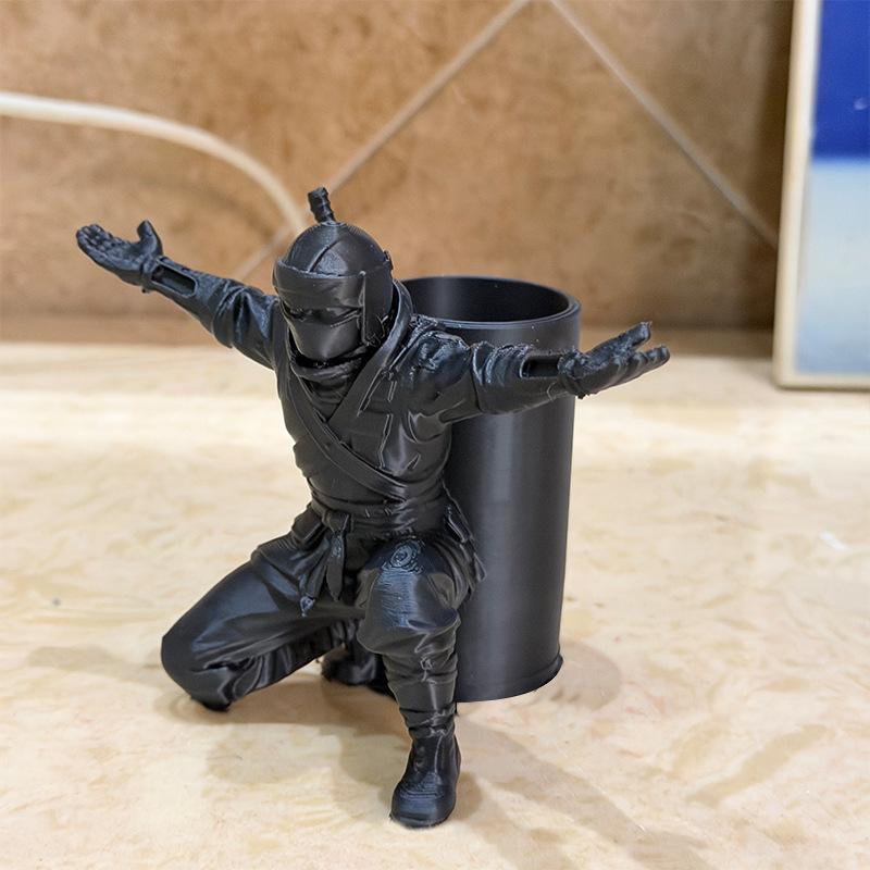 3D Printed Warrior Pen Holder Multiuse Desktop Organizer Home Office Decor