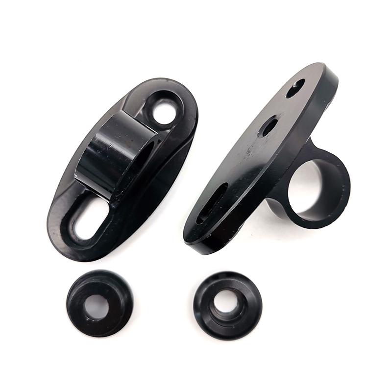 New 2x Black Motorcycle CNC Aluminum Rearview Mirror w/Fairing Adapters Mount Holder
