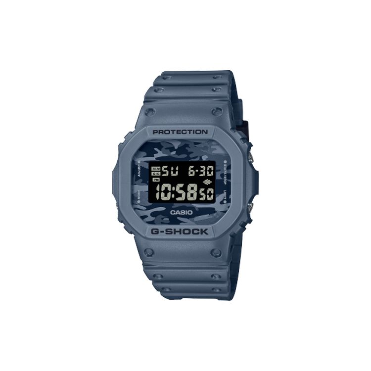 Casio Men's G-Squad Series G-Shock Camouflage Dial Retro Classic Square Sports Dual Display Waterproof Watch Quartz Movet Resin Strap Dw-5600Ca-2Pr