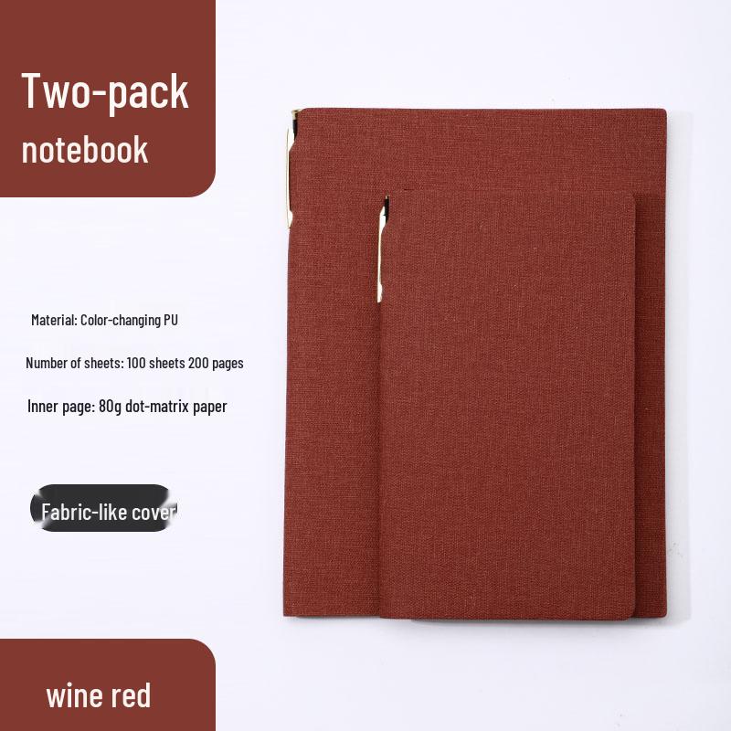 Simple A6 Leather Pocket Notebook with Pen Holder - Ideal for College Students & Business Diaries