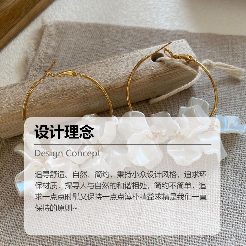 Flower Big Ring Style, The Same Style With Earrings, Tide Earrings, Exaggerated Earrings, Personalized Fashion Women