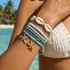 Mehrschichtiges Imitation Perlen Reiskorn Perlen Seestern Quaste Armband Für Frauen Männer Weicher Ton Perlen Stern Stapelbarer Armreif Strand Schmuck