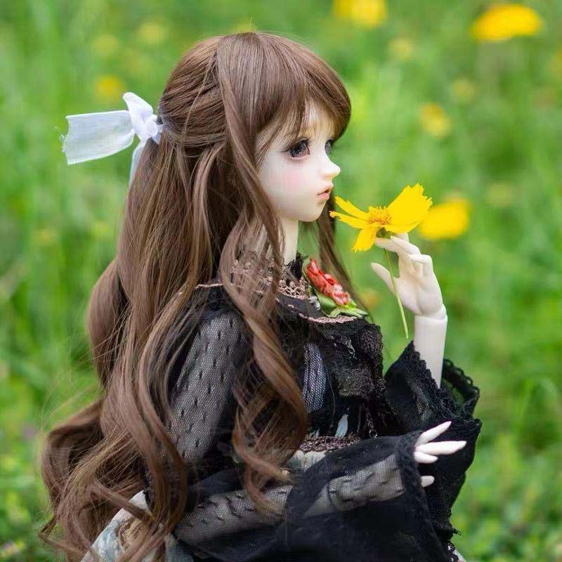 1/6 High Quality Doll Wigs For BJD Dolls Short/Long Hair High Temperature Fiber Long Curly Jellyfish Bobo Wigs Hair  Accessories