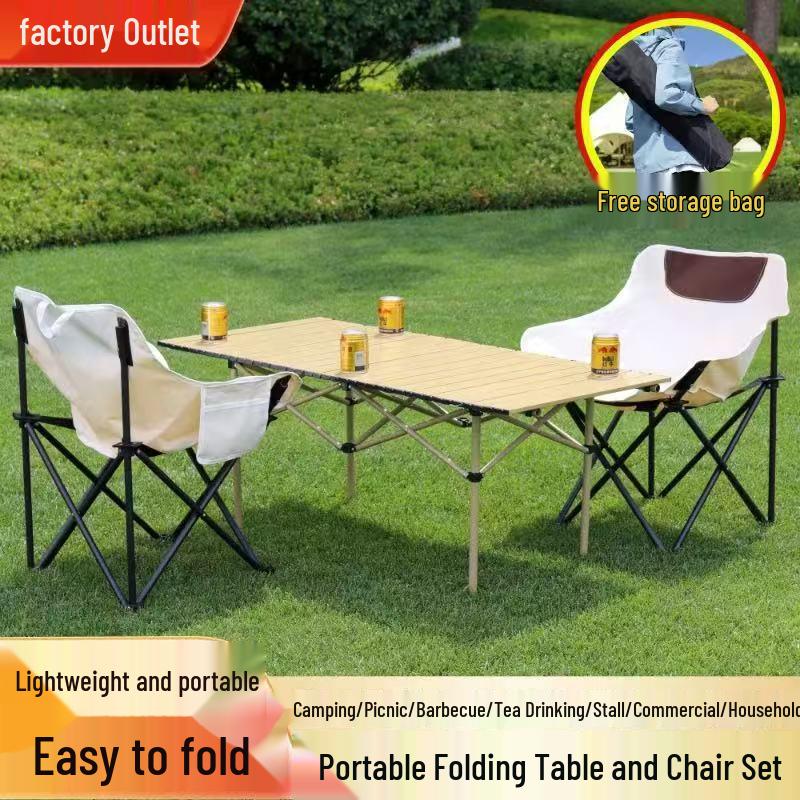 Affordable Portable Folding Camping Table & Chair Set