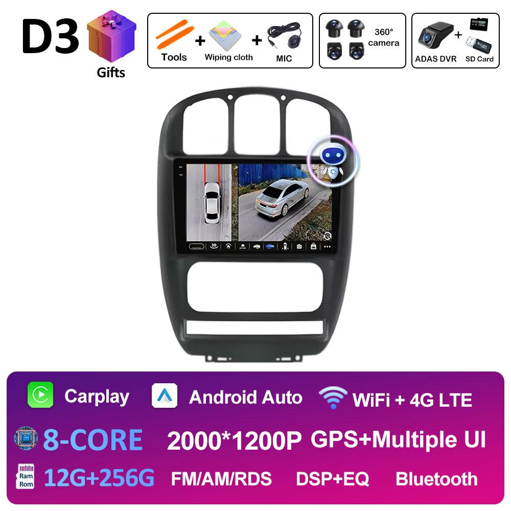 For Chrysler Grand Voyager RS 2000 2001 2002 2003 2004 2005 - 2012 Wireless Carplay Android Auto GPS Navi Bluetooth Accessories