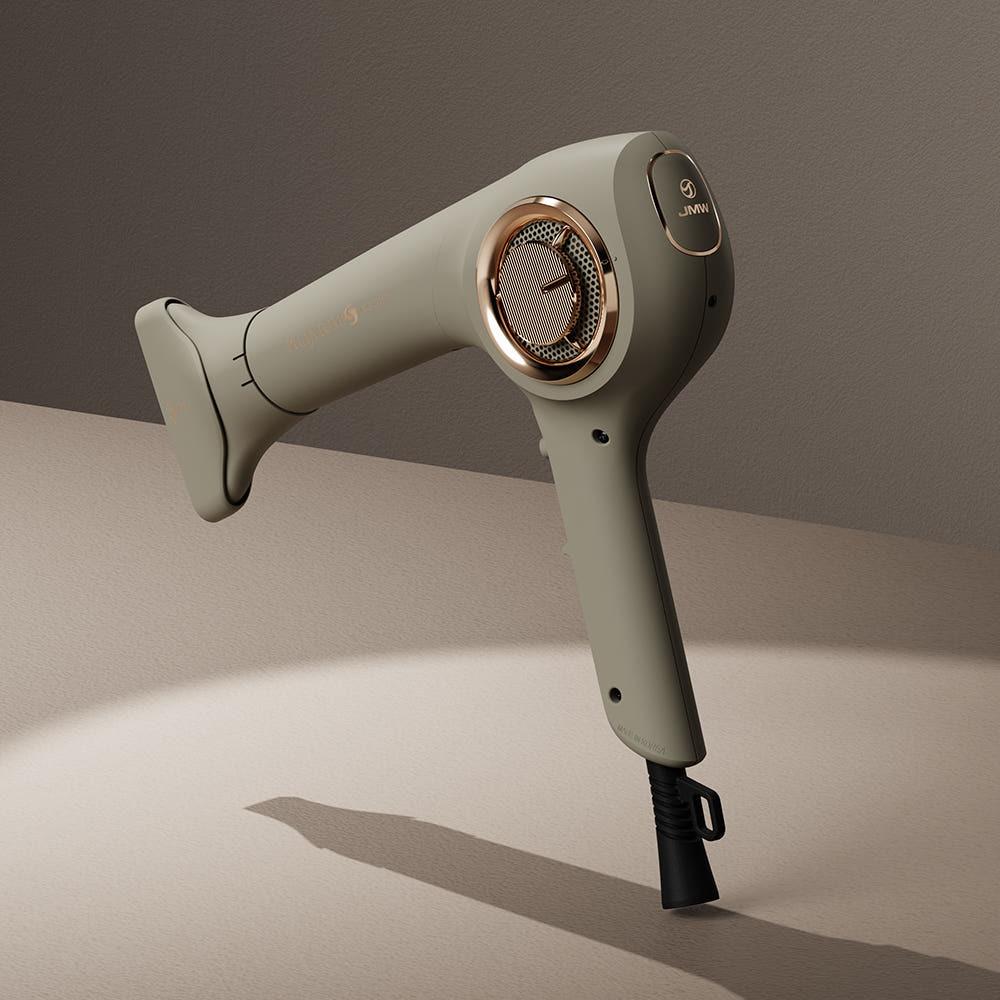 JMW Phantom S Noble Ionic Care Turbo Hair Dryer MS6402B Khaki Fast Drying Frizz Control 468g BLDC Blower Salon Styler