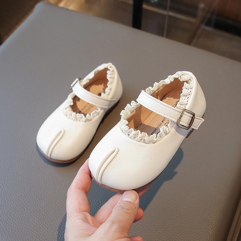 2026Spring new girls' leather shoes Children's princess shoes Fashionable children's shoes Elegant Sheepskin Performance Shoes