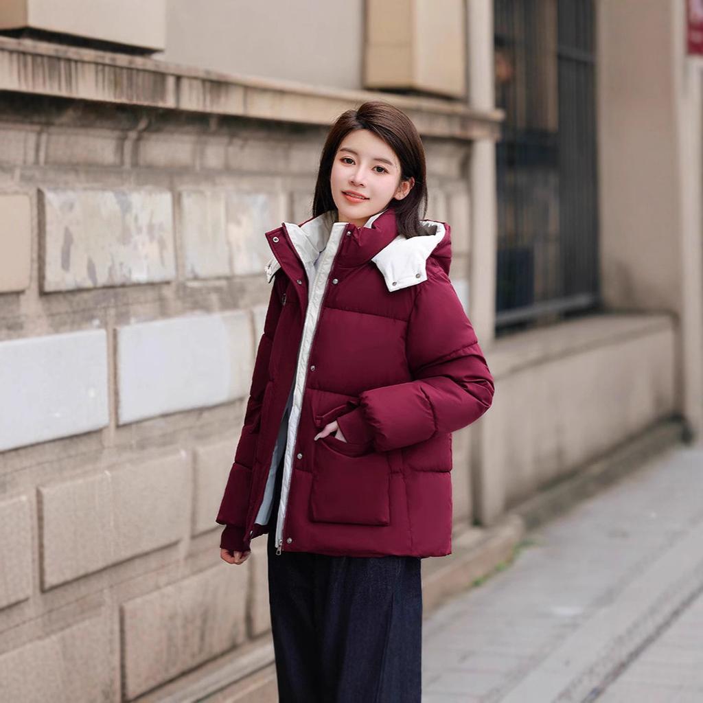 New Winter Down Jacket, Short Korean Style Versatile Hooded Jacket for Women