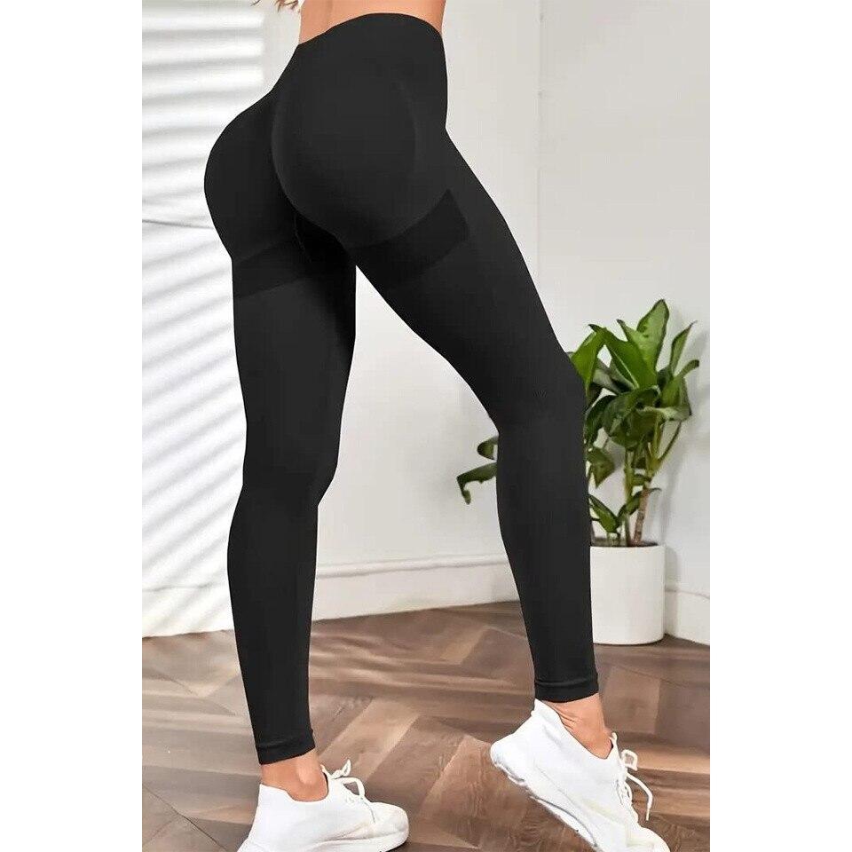 Colanti Fitness High Waist Push Up Yoga Leggings, Elastic Color M, Aerobic Jogging Sports Pants