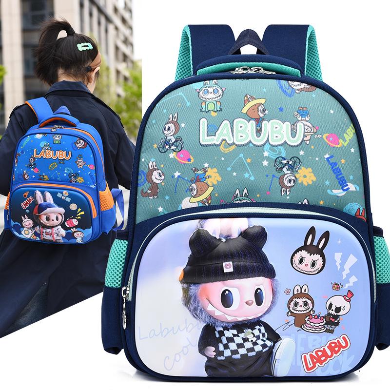Elementary School Backpack Labubu Cartoon Cute and Lightweight Children's Backpack for Boys and Girls CLE