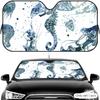 Vintage Seahorse Sun Visor Car Windshield Sun Shade UV Protection Heat Insulation Cover Universal  Sun Protector