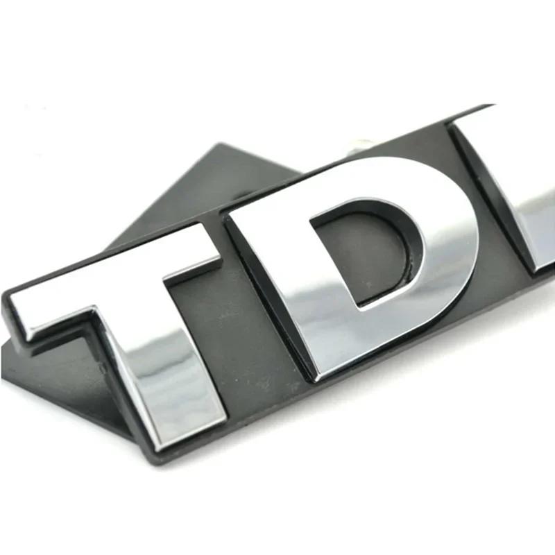 

3D Металевий Логотип TDI Емблема на Решітку Радіатора Автомобіля Наклейка Крило Бічна Задня Кришка Багажника Авто Значок Декор Для VW Polo Golf Jetta Passat MK4 MK5