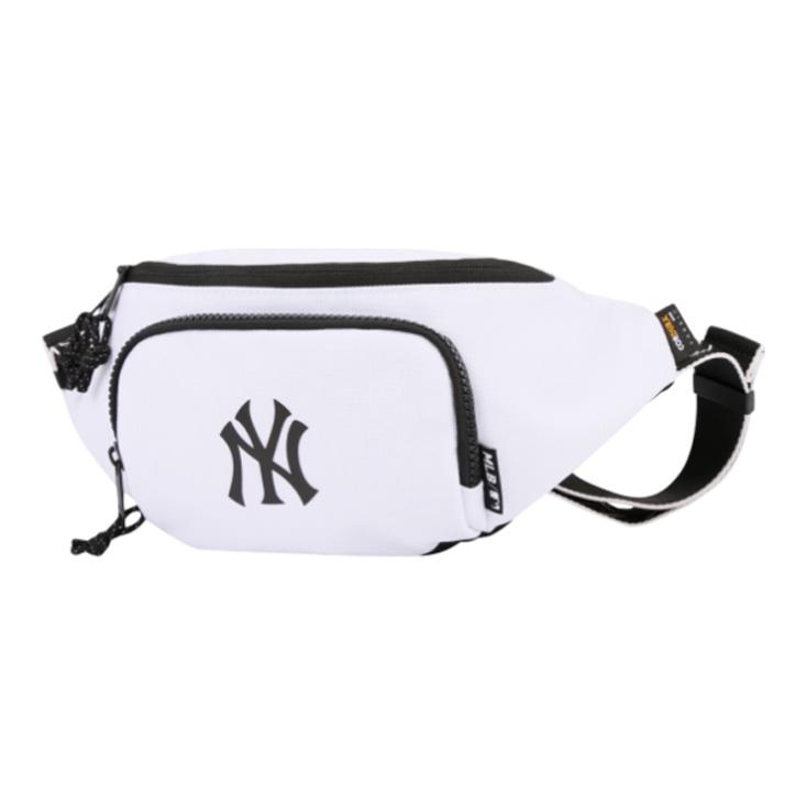 

MLB New York Yankees Logo NY Zipper Canvas Waist Bag Unisex Waist Bag White 32BGCS111-50W White