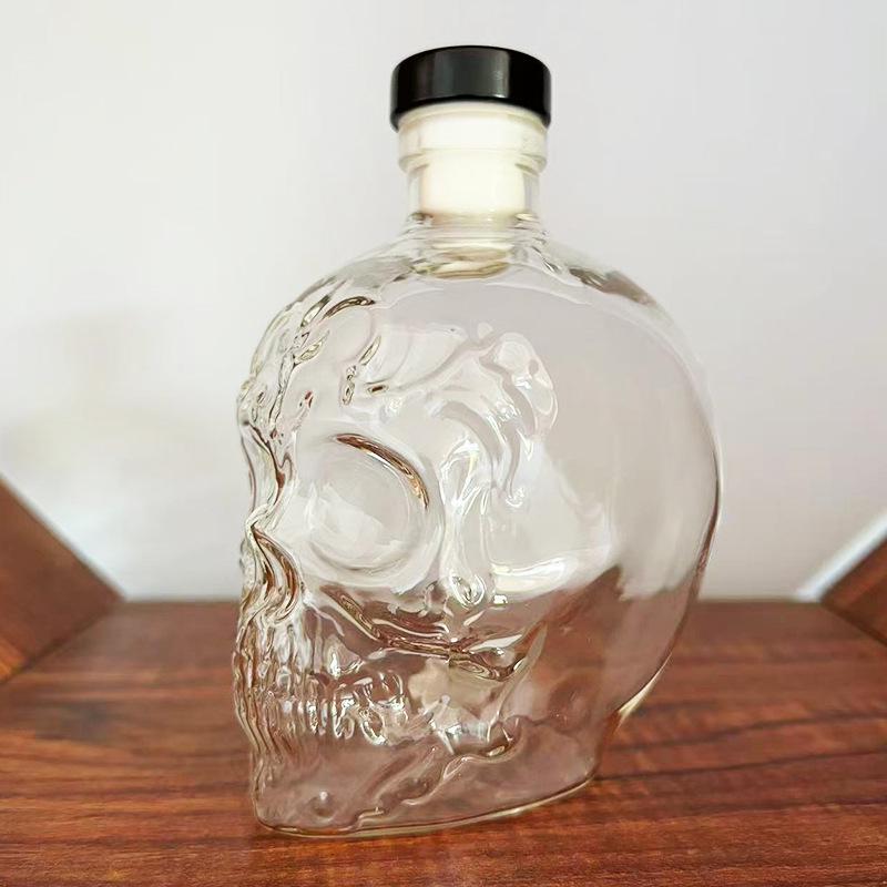 Decantador de Whisky Calavera - Diseño Único de Botella de Vidrio