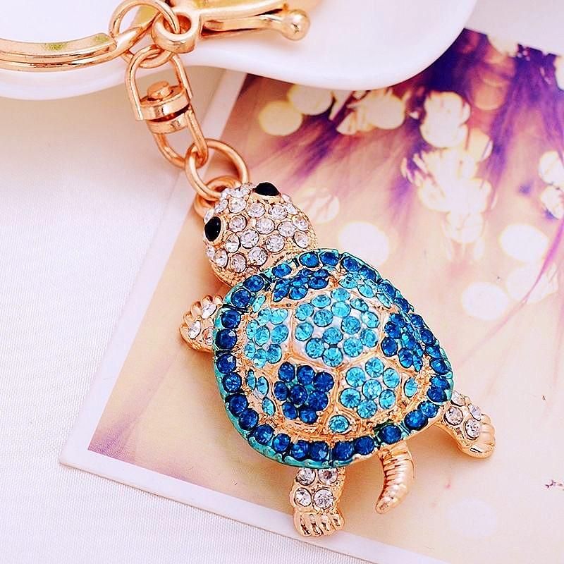 Lovely Car Turtle Keychain Metal Keyring Women Bag Pendant Suitable For Gifts