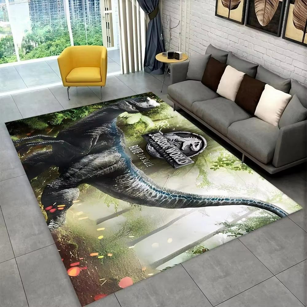  3D J-Jurassic Park Dinosaur Carpet Large Area Rug Bedroom Kids Playroom Floor Mat NonSlip Living Room Decor Fun Sofa