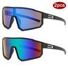 Protective Glasses 2pcs Men Women Outdoor MTB Cycling Sun Glasses Sports Colorful Glasses Full Frame Punk Windproof Goggle