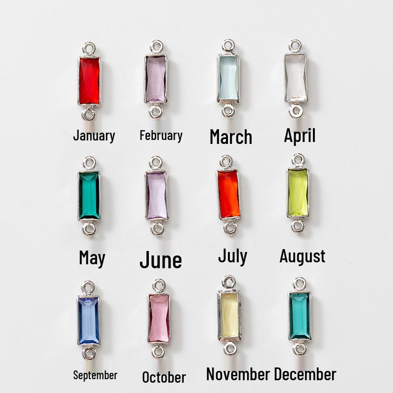 6mm Single Pendant Birthstone Jewelry - 12 Colors DIY Necklace & Earrings with K9 Glass
