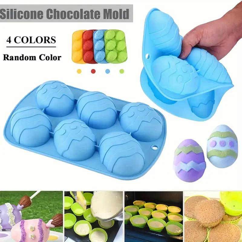 1Pcs Easter Egg Silicone Mold for Handmade Soaps, DIY Candles & Aromatherapy Gypsum Crafts