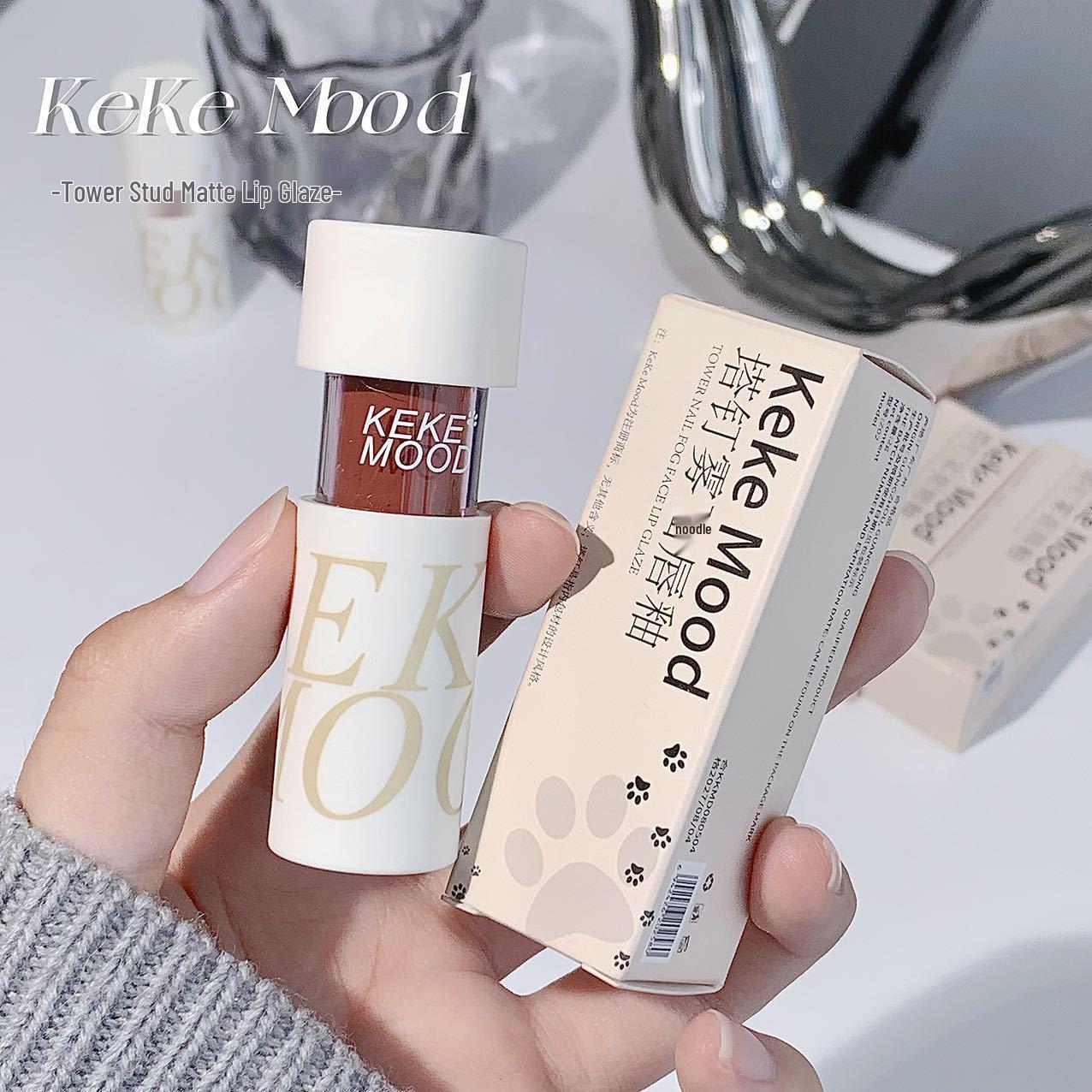 

Kekemood Matte Velvet Lip Glaze - Long-lasting, Studded, Whitening Lipstick