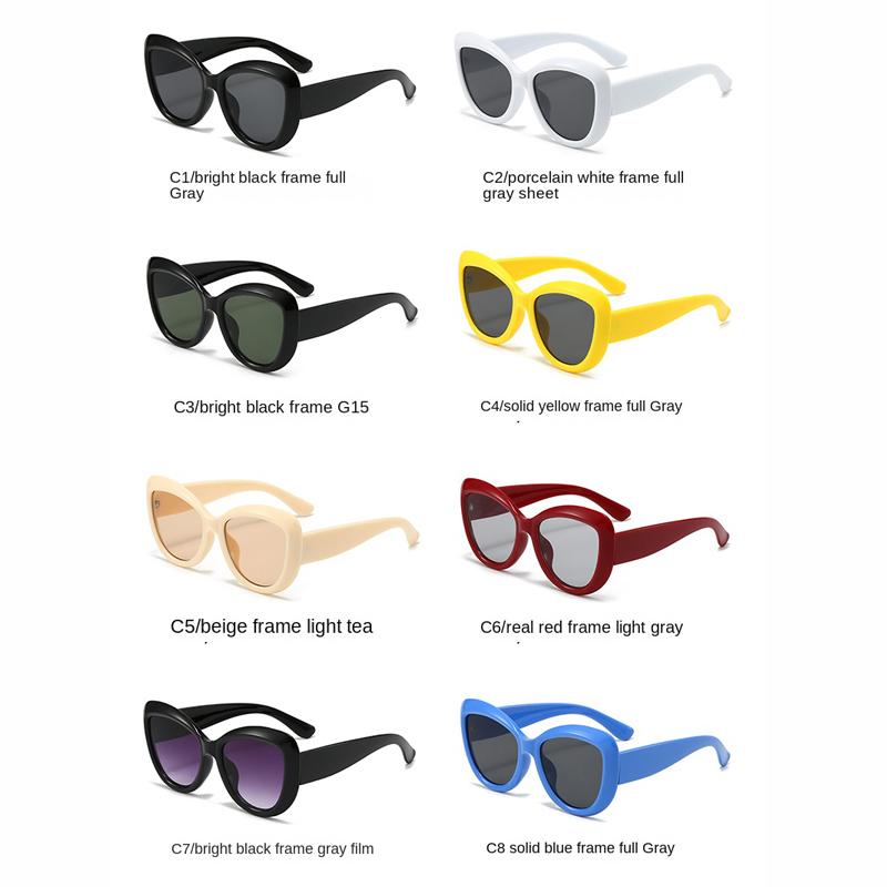 2PACK New Women Cat Eye Sunglasses Retro Premium Sun Glasses Men Protection Fashion Eyewear Luxury Brand Design Outdoor Glasses