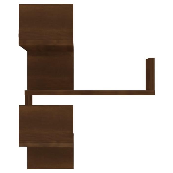 VidaXL Wall Corner Shelf Brown Oak 40x40x50 Cm Engineered Wood 815208