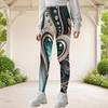 Girls Black Golden Glitter Print Full Length Stretch Waist Fitted Yoga Leggings