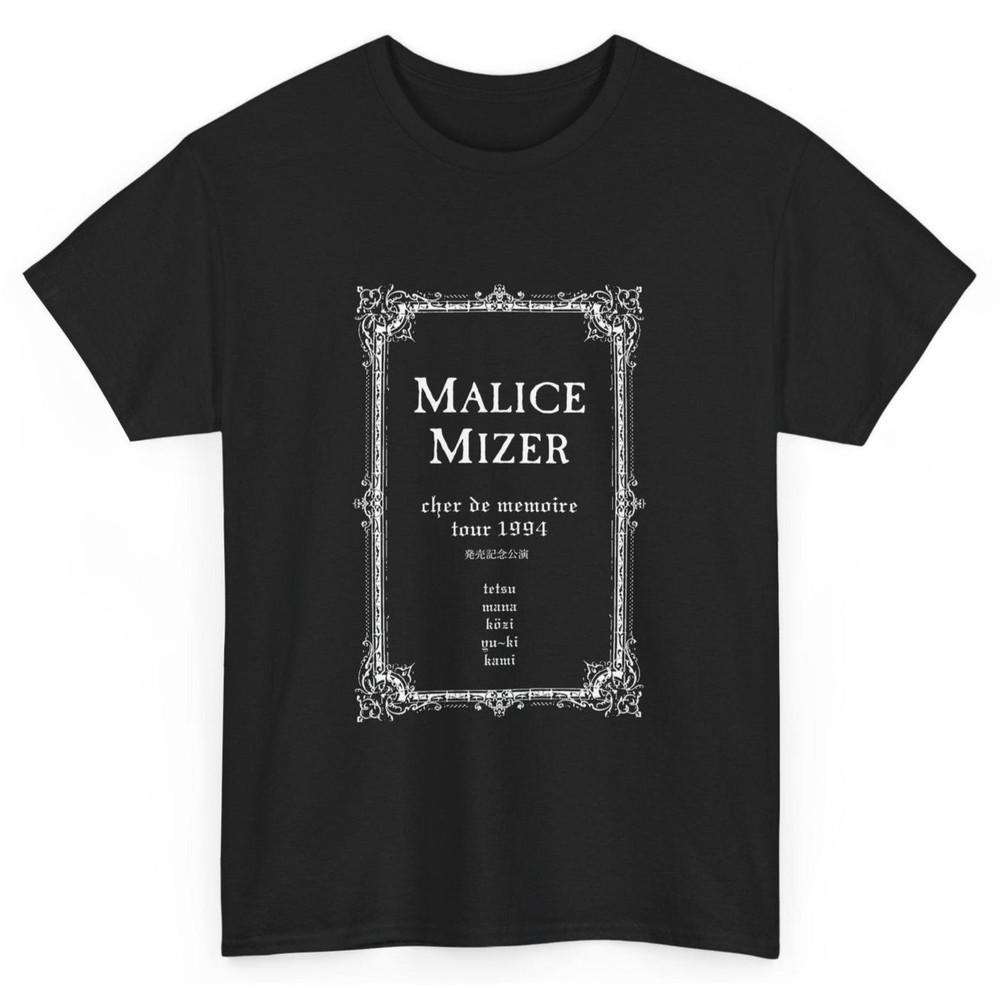 Футболка Malice Mizer Cher de Memoire 1994 Tour | Вижуал Кей Готика Мерч Унисекс Унисекс Футболка XL