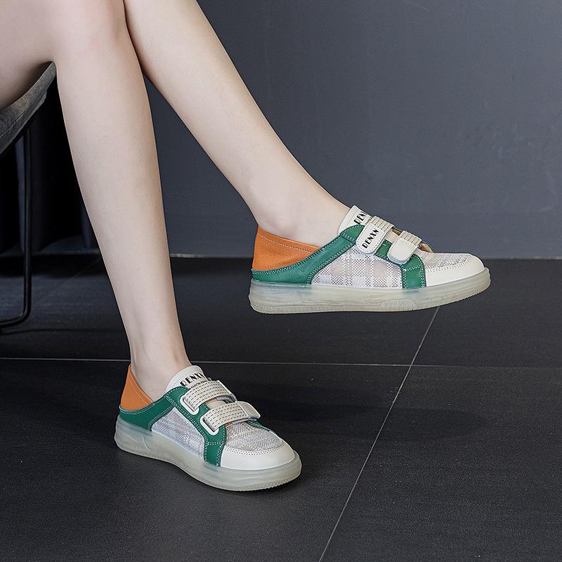 Thin Breathable Velcro Casual Board Shoes for One-step Wearing