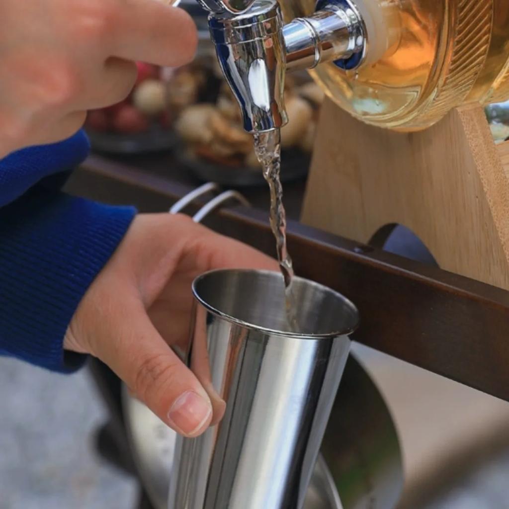 4 szt. Stalowe Kubki Kempingowe 30/70/170ml Przenośny Kubek Podróżny na Kawę Baijiu Whiskey Outdoor Hiking Barware Stackable