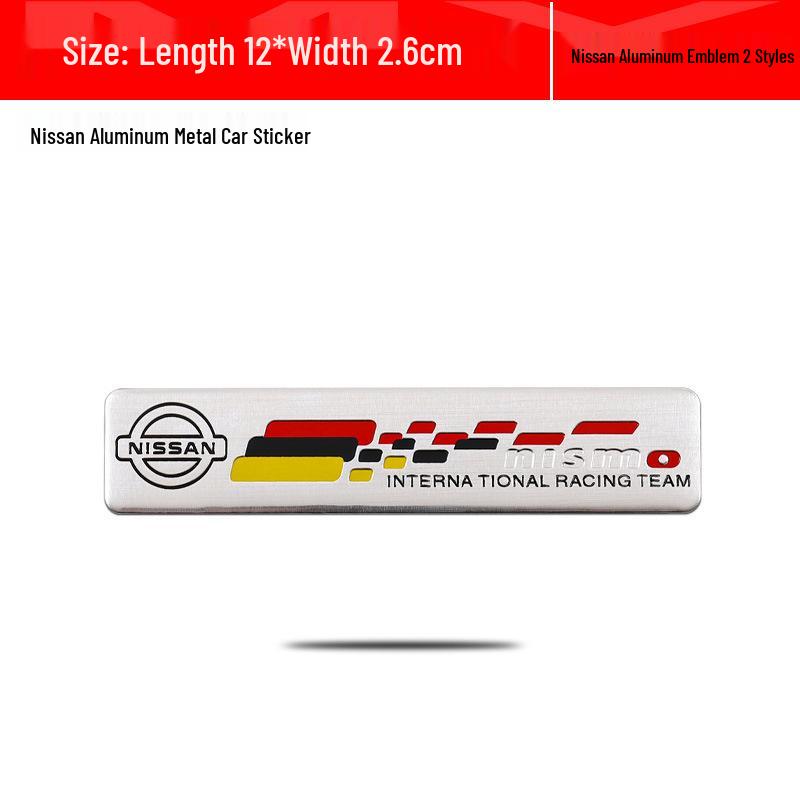Nissan Sylphy, Qashqai, Teana, X-Trail, Kicks Nismo Aluminiowa Naklejka Samochodowa