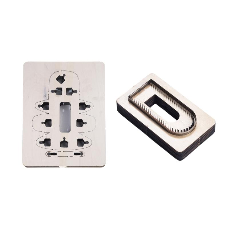 Fashionable Small Leather Cutting Die Convenient for Craft Handbag Coin Holder Keychain and Without Sewing Card Designs