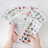 6 Sheet Cartoon Green Plant Sticker Kawaii Transparent Diy Diary Decorative Masking Stickers Scrapbook Stationery Student Gift