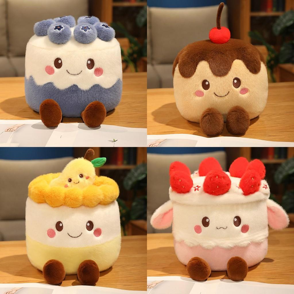 Strawberry Blueberry Mango Chocolate Cake Plush Toy Holiday Collection Gift