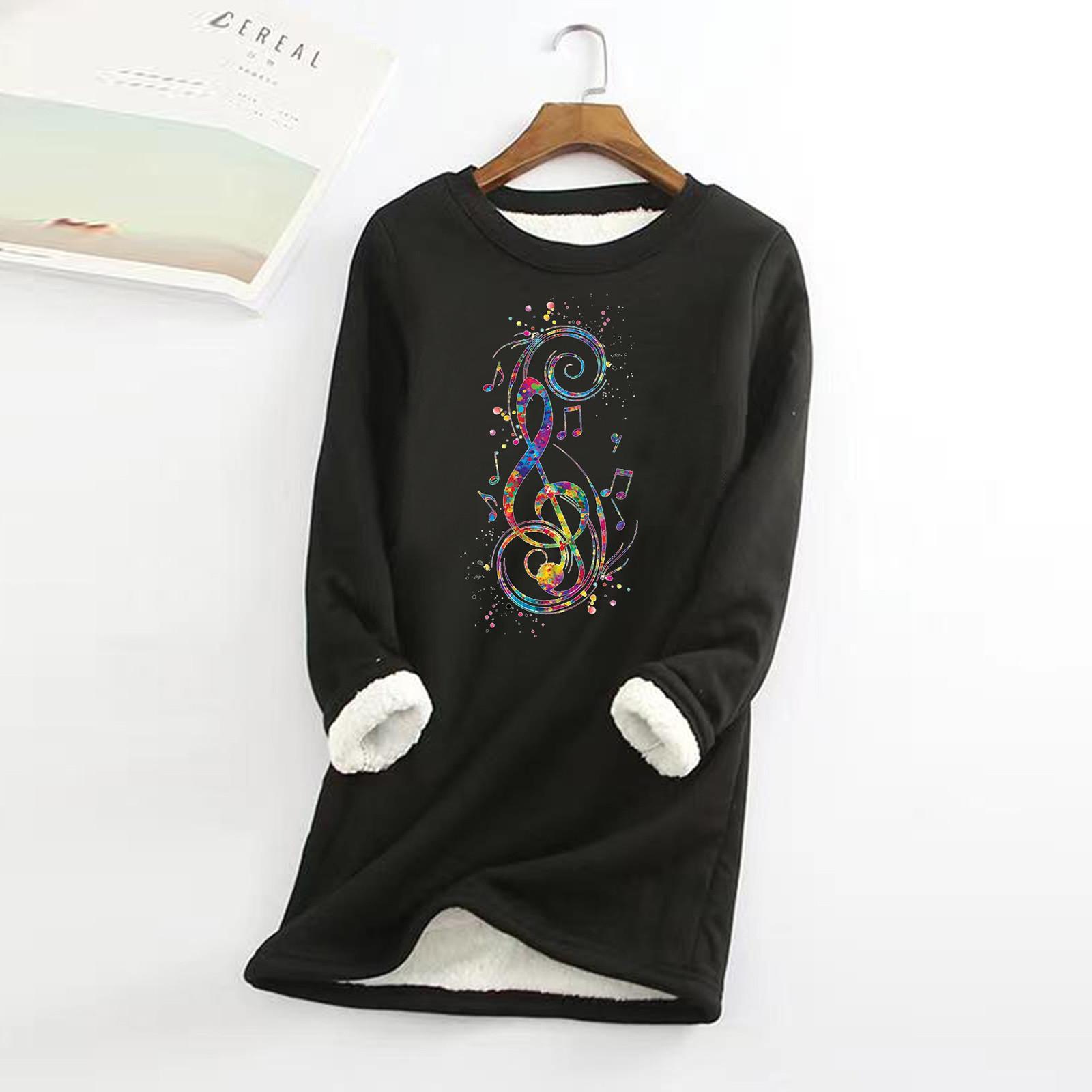 

Women Thick Sweatshirt Winter Velvet Warm Underwear Top L