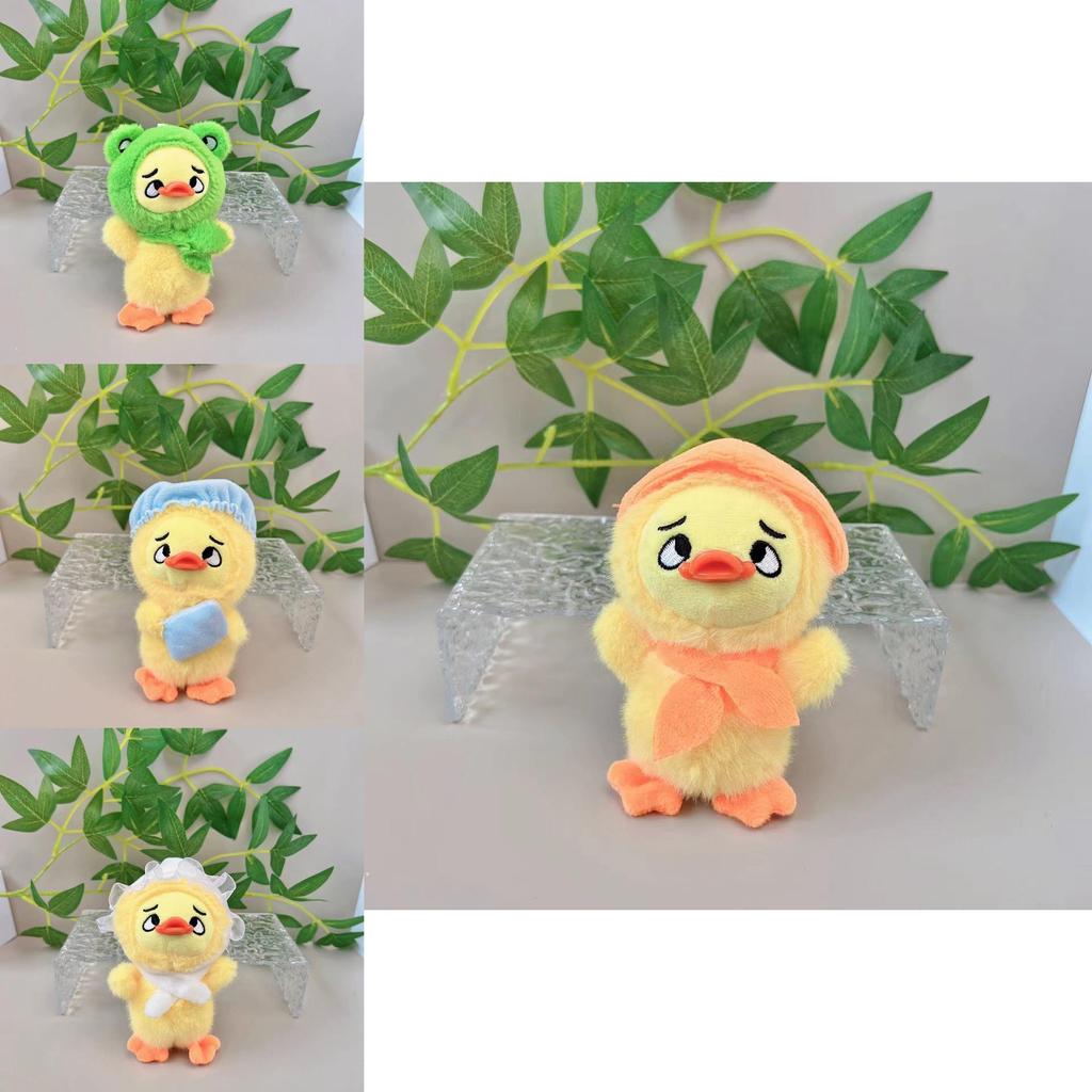 Cute Japanese Cartoon Hat-wearing Plush Duck Keychain Doll Plush Toy For Collectors