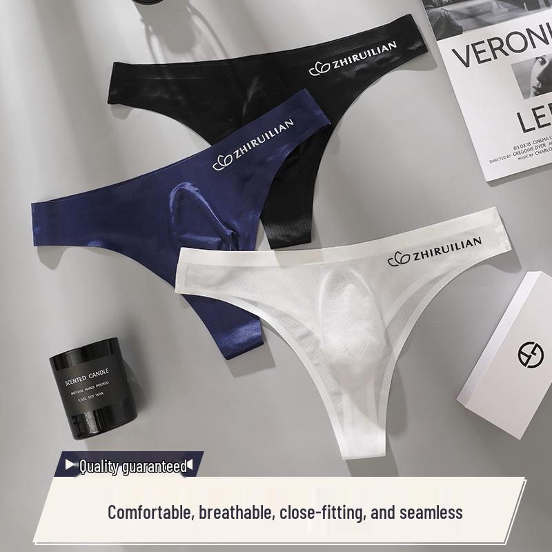 

Men s Seamless Low-Rise Sport Triangle Briefs XL 130-150 lbs білий