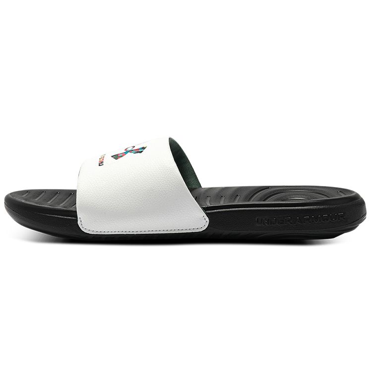 Under Armour Ansa Comfortable Versatile Slide Sandals Men Footwear Black White 3024435-001