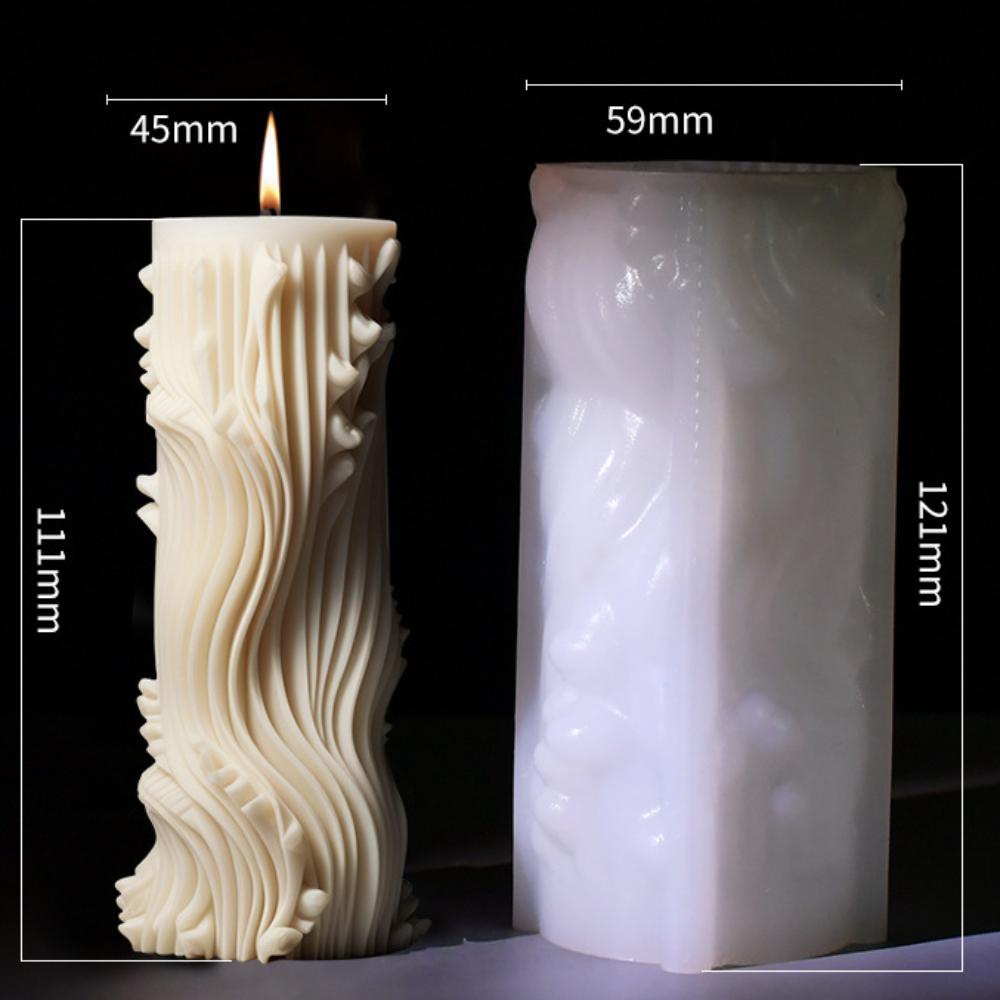 Cylindrical Aromatherapy Candle Mold Silicone Plaster Grinding Tool DIY Soap Mold  Home Decoration